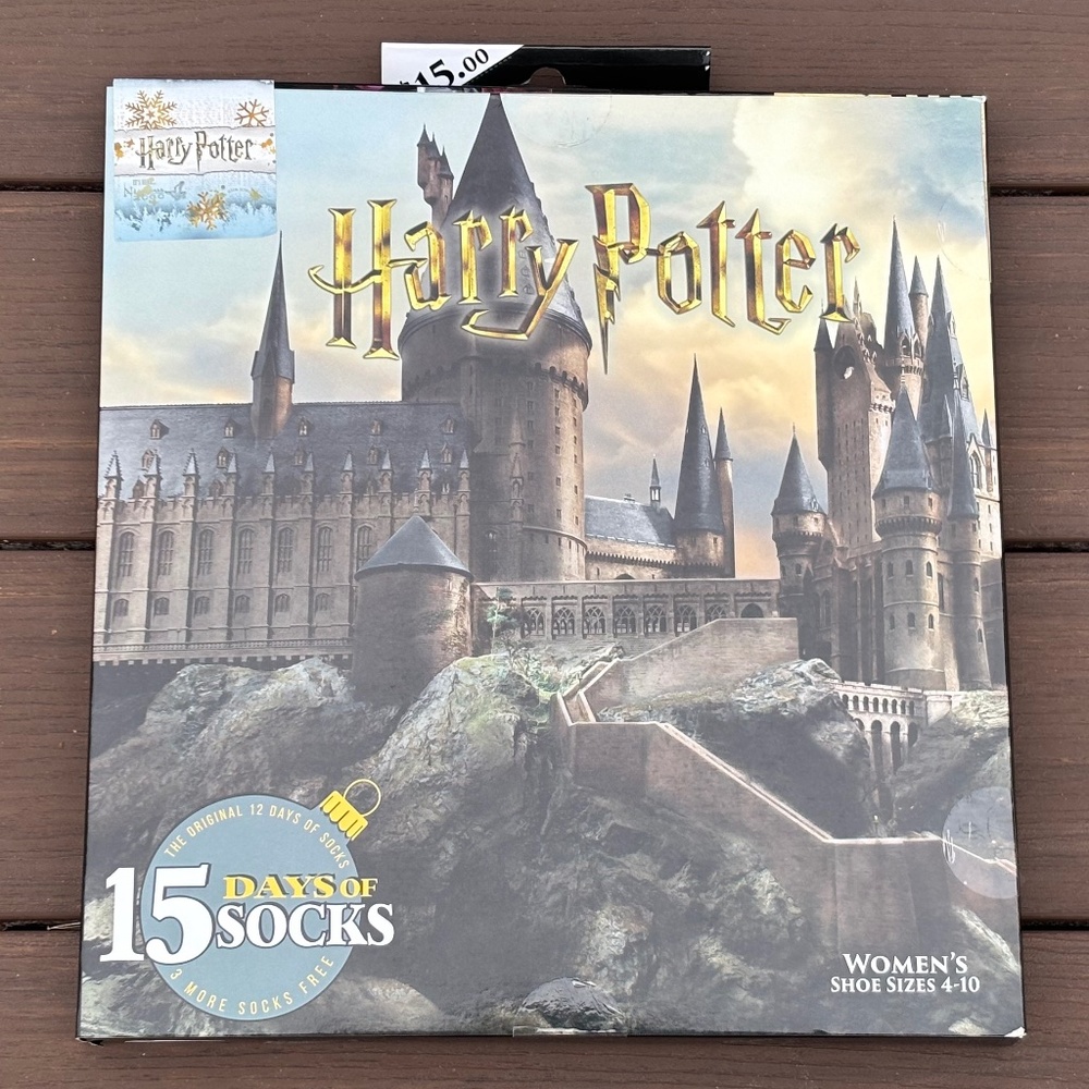 Harry Potter Christmas 15 Days of Socks WOMEN'S Shoe Size 4-10 Advent Calendar